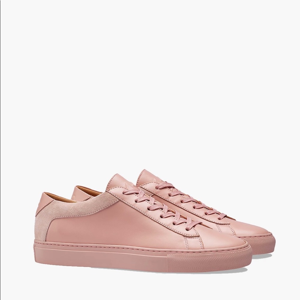 Koio Capri Fiore Low-Top Sneakers in Pink Leather